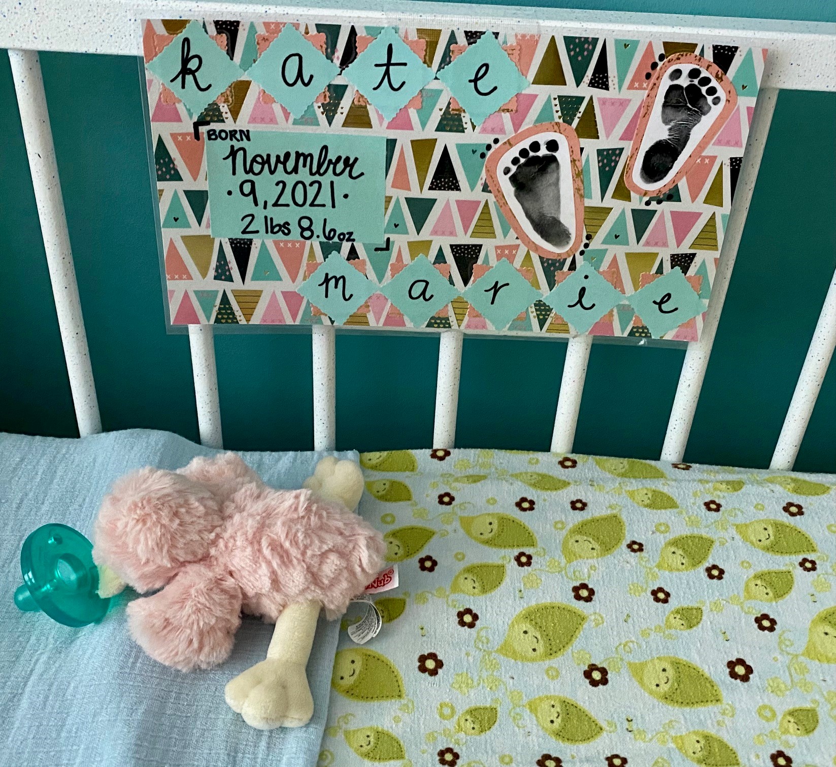 Baby Kate Noe's crib.