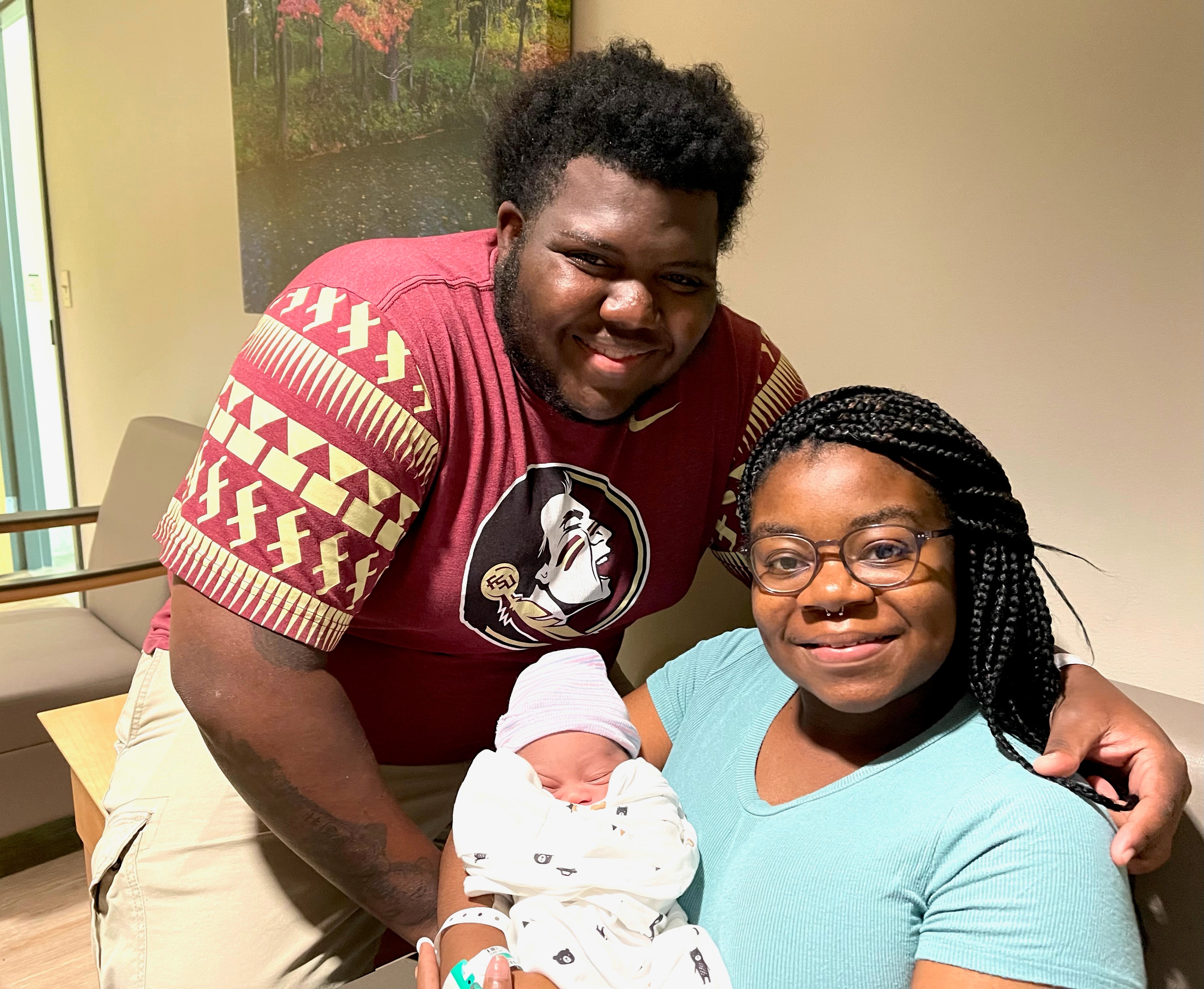 The Lane family is all smiles with their newest arrival, De’Andre Lewis Lane Jr., born on Father’s Day at HCA Florida Capital Hospital.