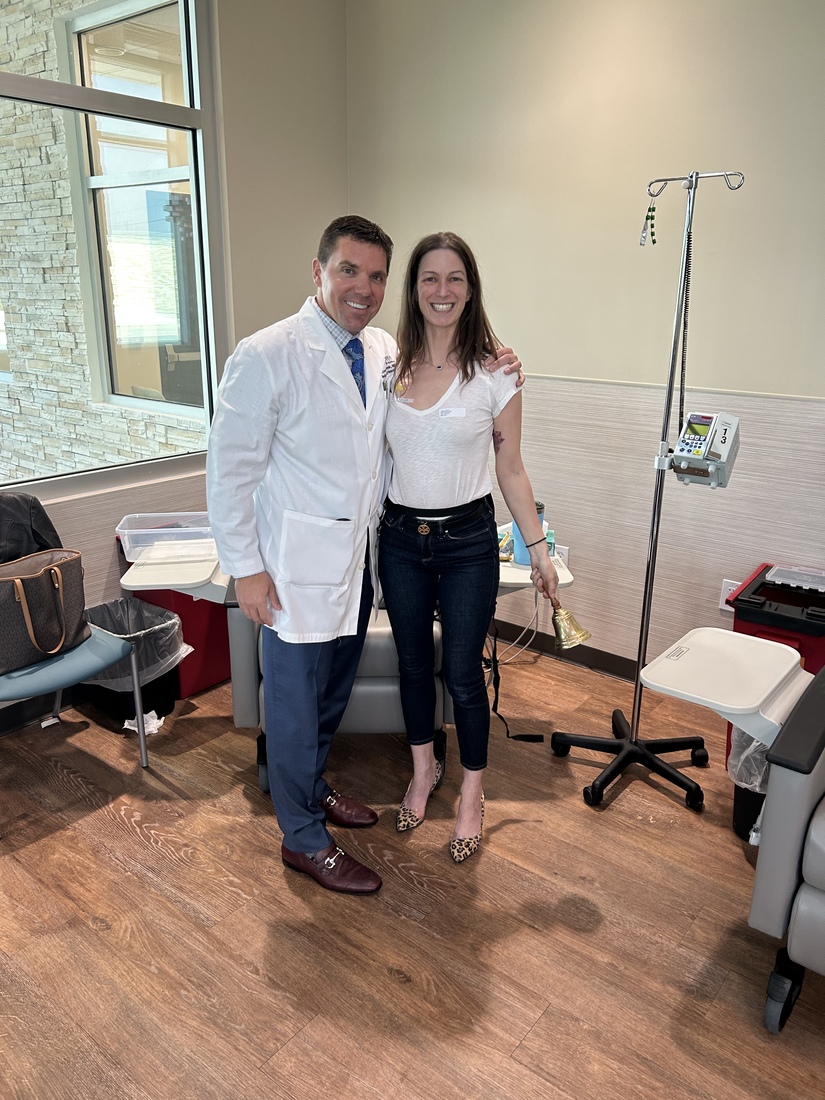 Dr. Lauren Juyia with her oncologist Dr. Richard Wenk