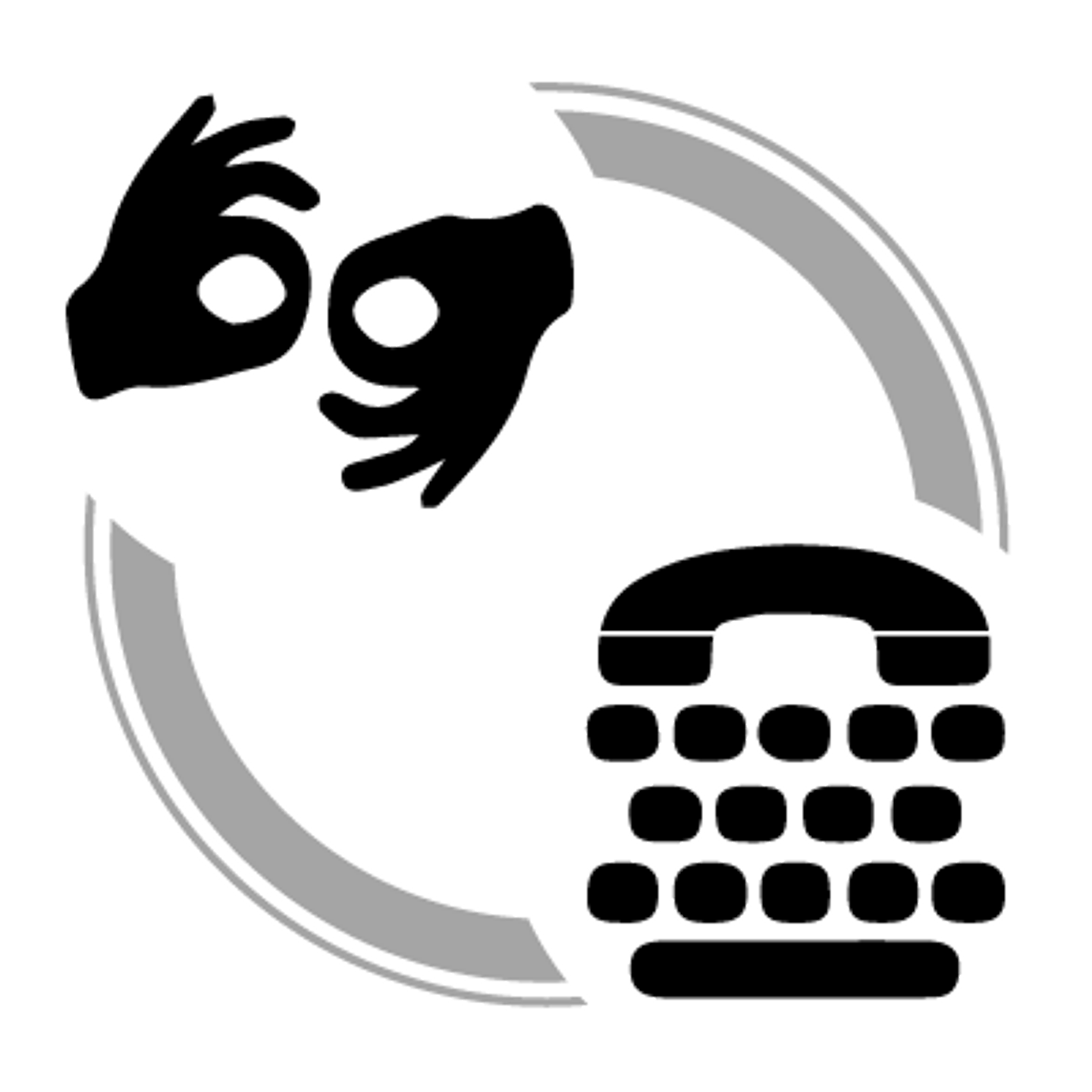 Sign language and teletypewriter icon
