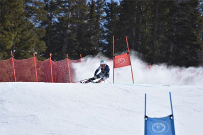 Hailey Harsch skiing.