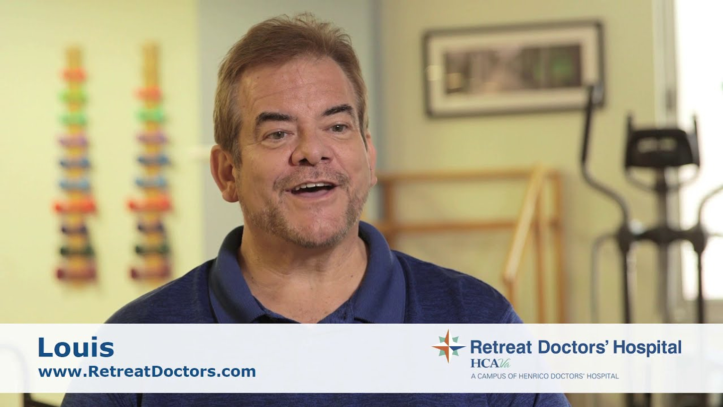 Complex care patient, Louis, discusses the care he received at Henrico Doctors' Hospital - Retreat campus after falling on black ice and breaking his femur.