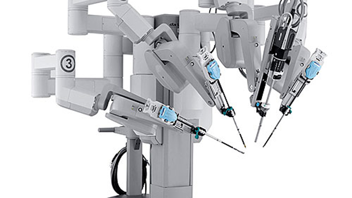 The Davinci Robot, a medical device used during a scarless thyroid surgery at the Hospital for Endocrine Surgery.