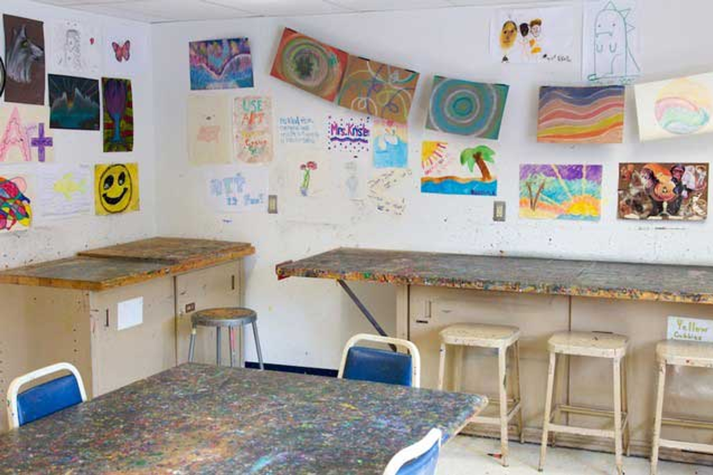 The art room at Reflections Eating Disorder Treatment Center. 