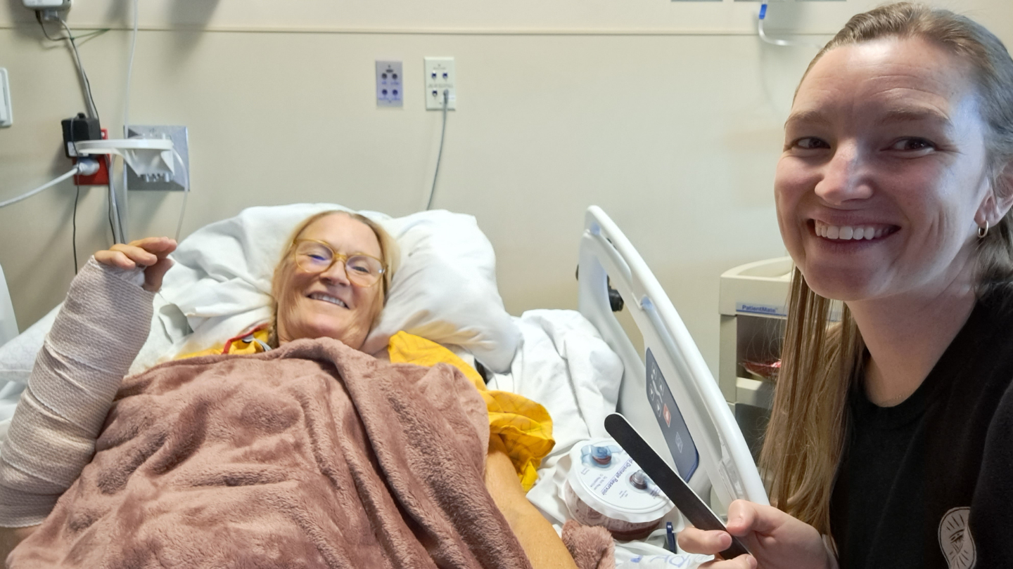 Meredith with her daughter