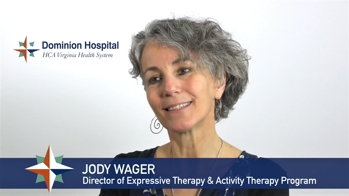 Jody Wager, director of expressive therapy and activity therapy programs