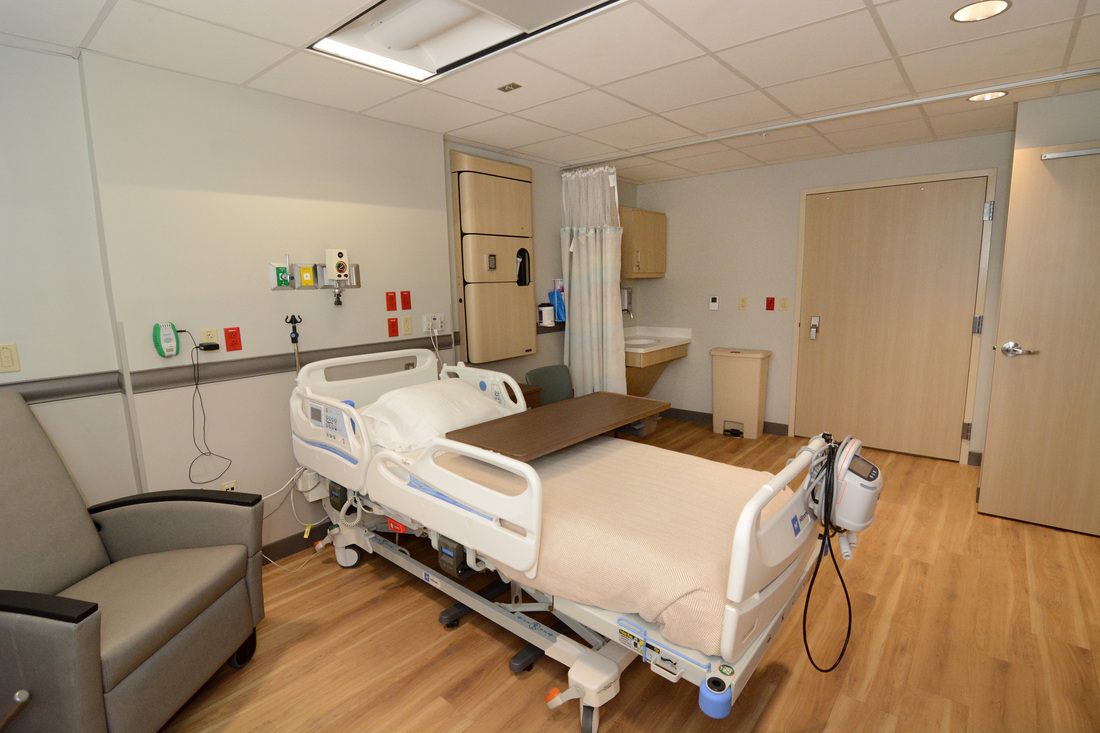 Newly-renovated patient room