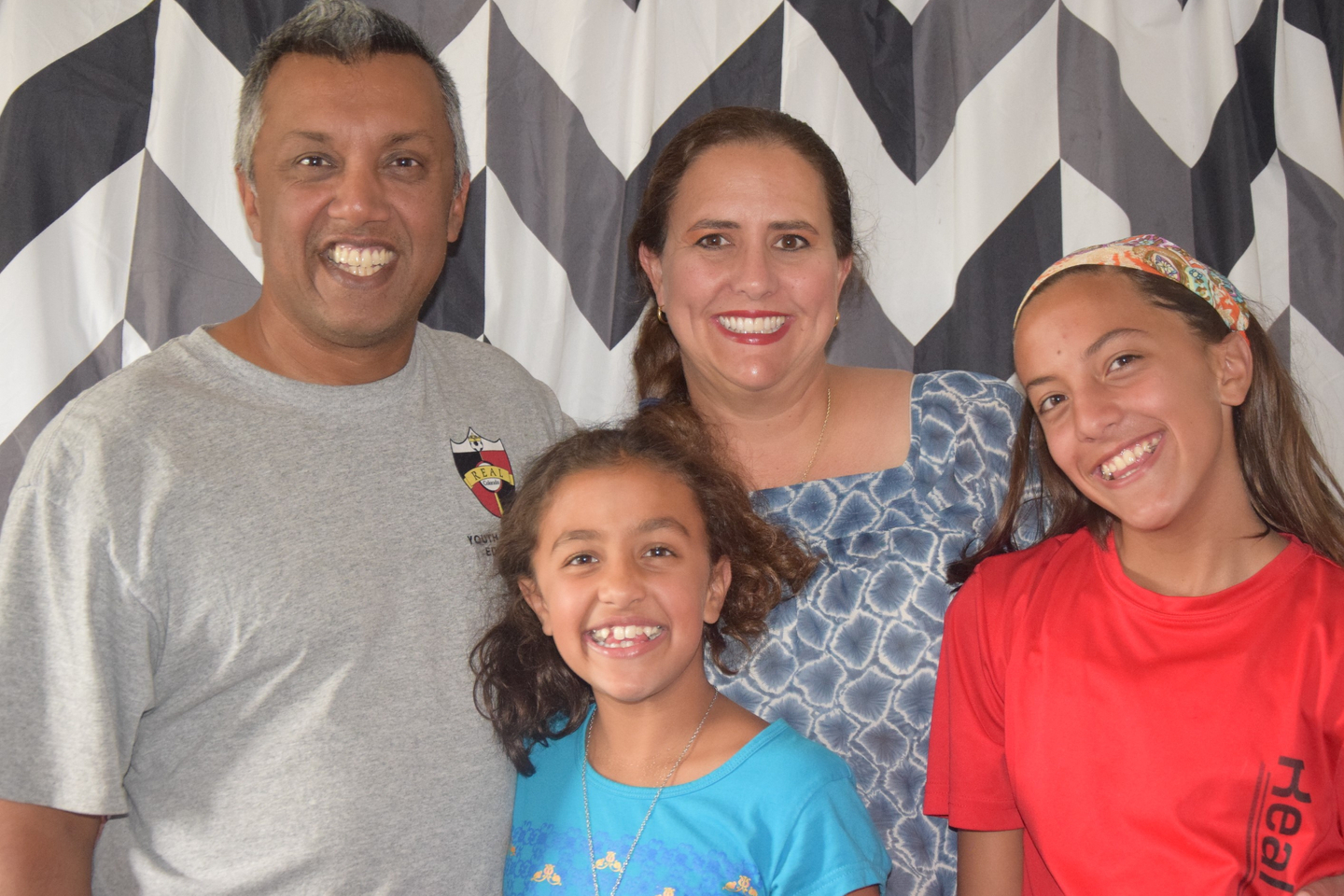 Breast cancer survivor Whitney and her family.