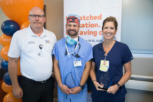 Barry Cannon, Manager of Interfacility Transport, and Melissa Blankenship, RN, Emergency Department