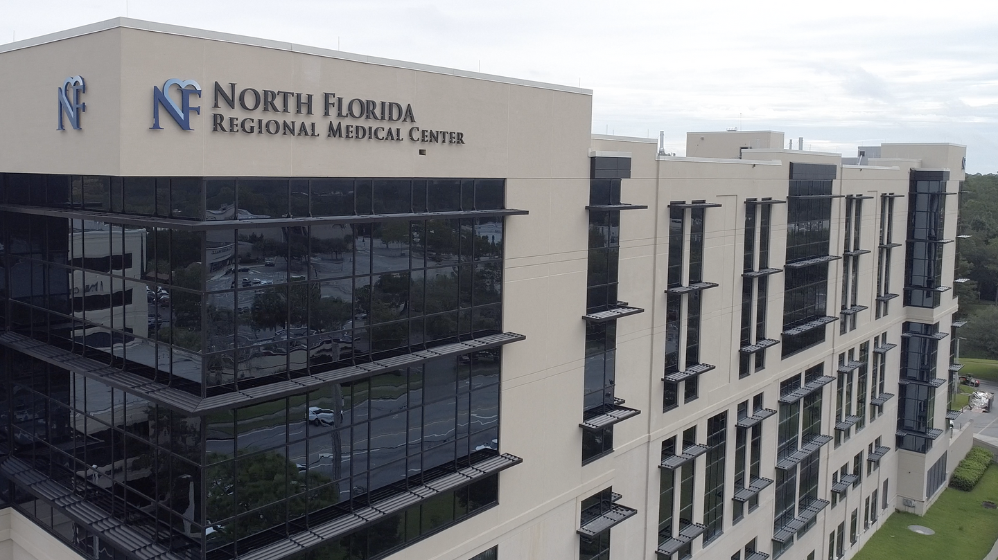 North Florida Hospital, formerly North Florida Regional Medical Center, from above.