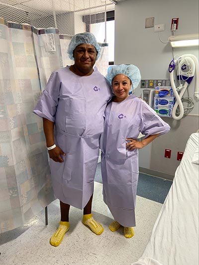Kidney donor Freddie Vasquez and Sonia Garcia