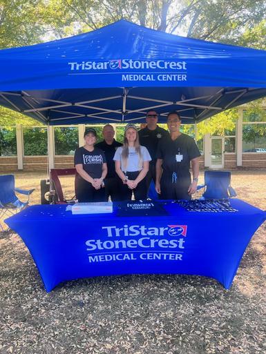 TriStar Stone Crest Crush the Crisis volunteers at drop-off table