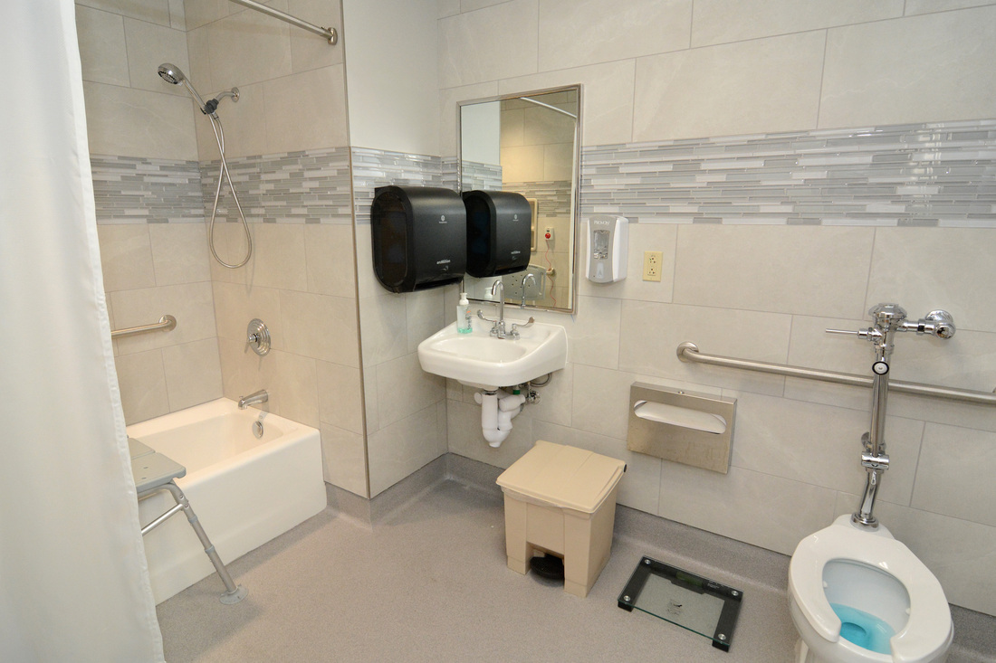 Newly-renovated patient restroom