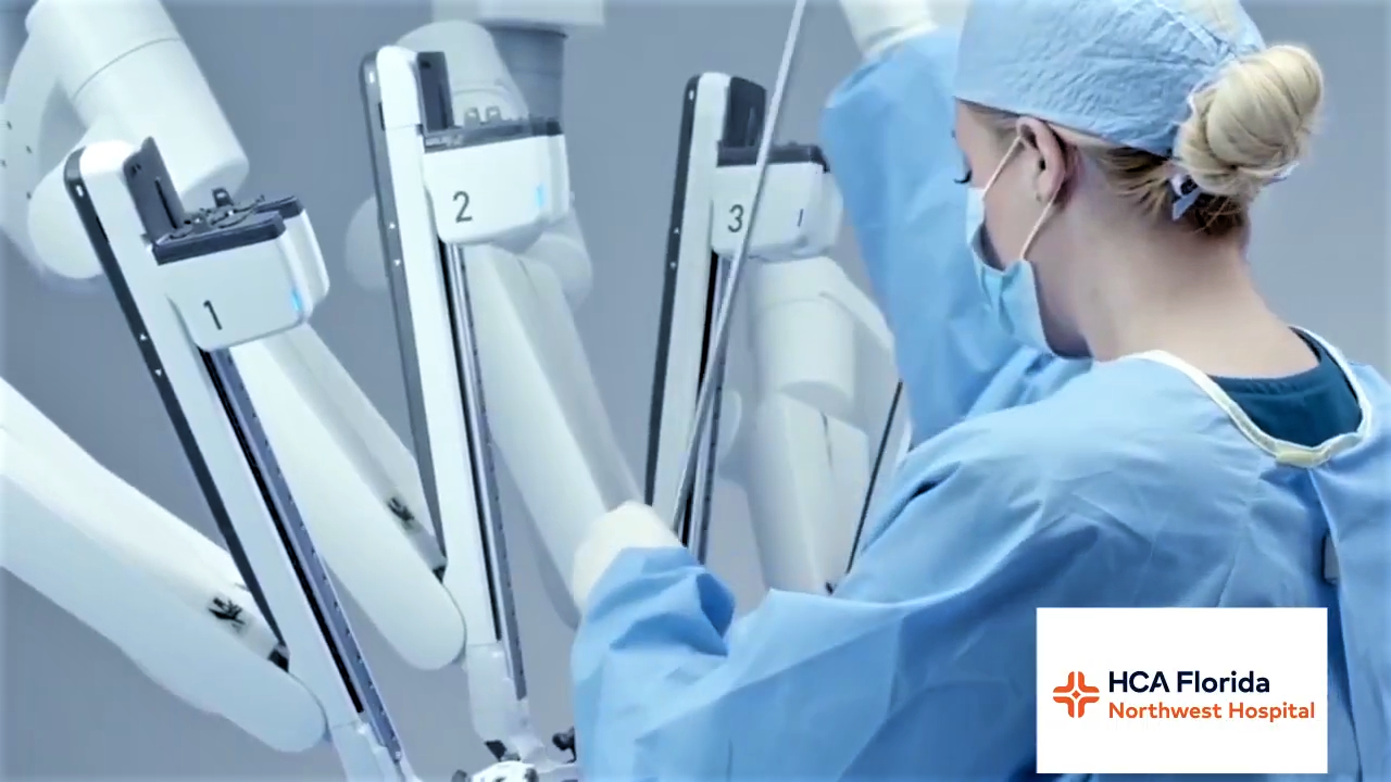 The da Vinci robotic Surgical System.