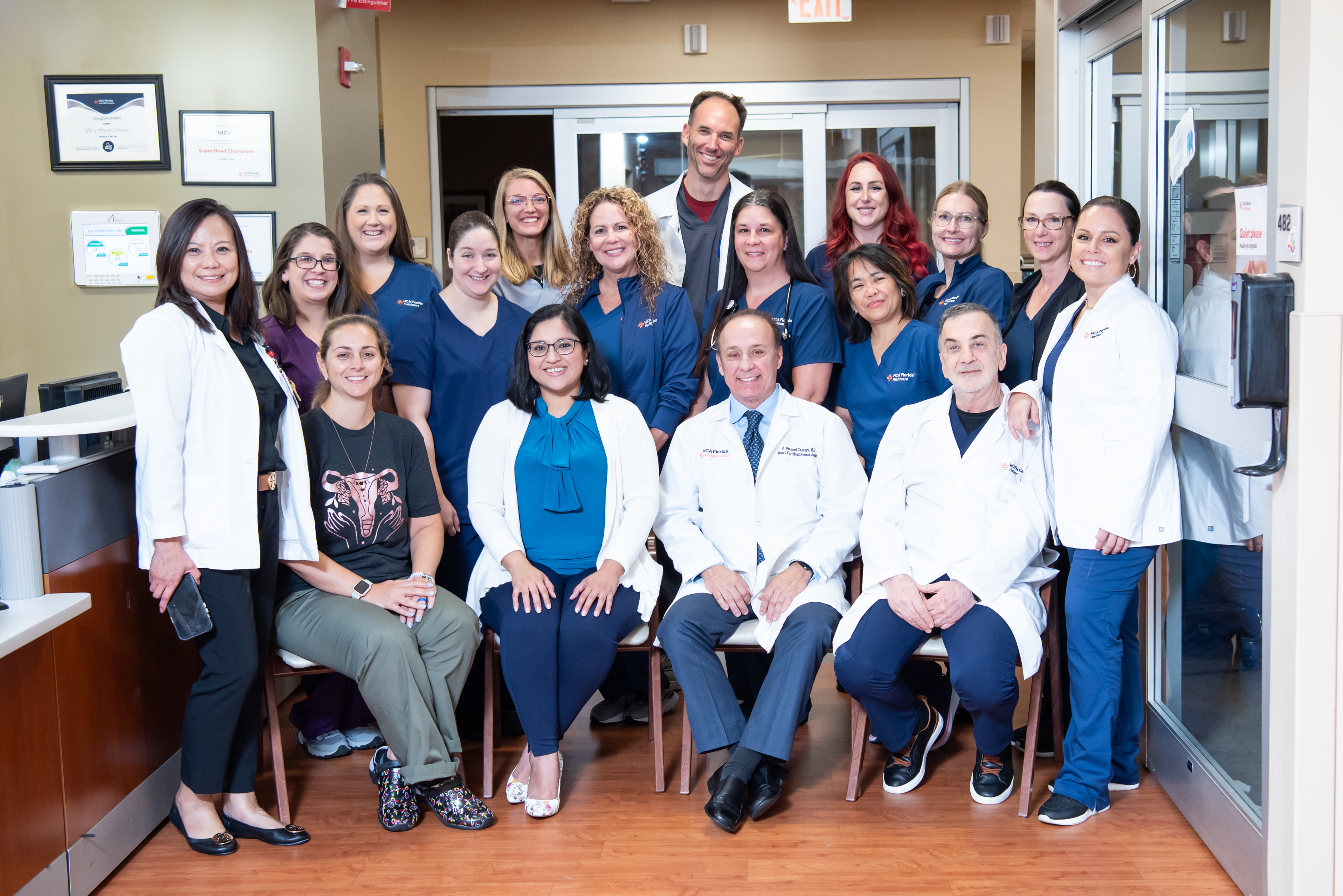 The HCA Florida Oak Hill Hospital maternity and neonatal intensive care unit (NICU) team celebrated the opening of the hospital’s Level III NICU in August 2023.