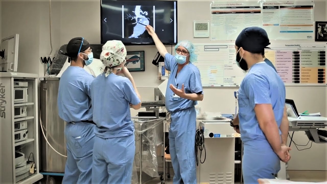 A group of graduate medical students at Westside Hospital.