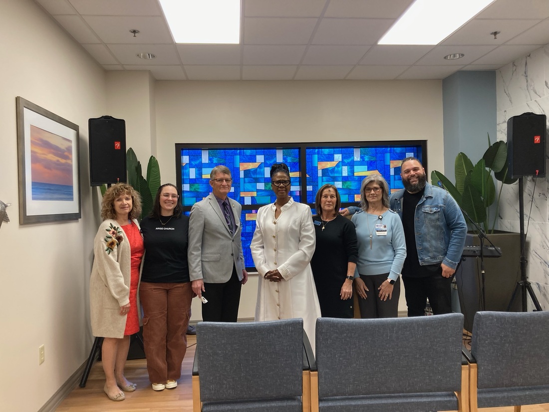 The pastoral group for HCA Florida Brandon Hospital gathered at the chapel dedication.