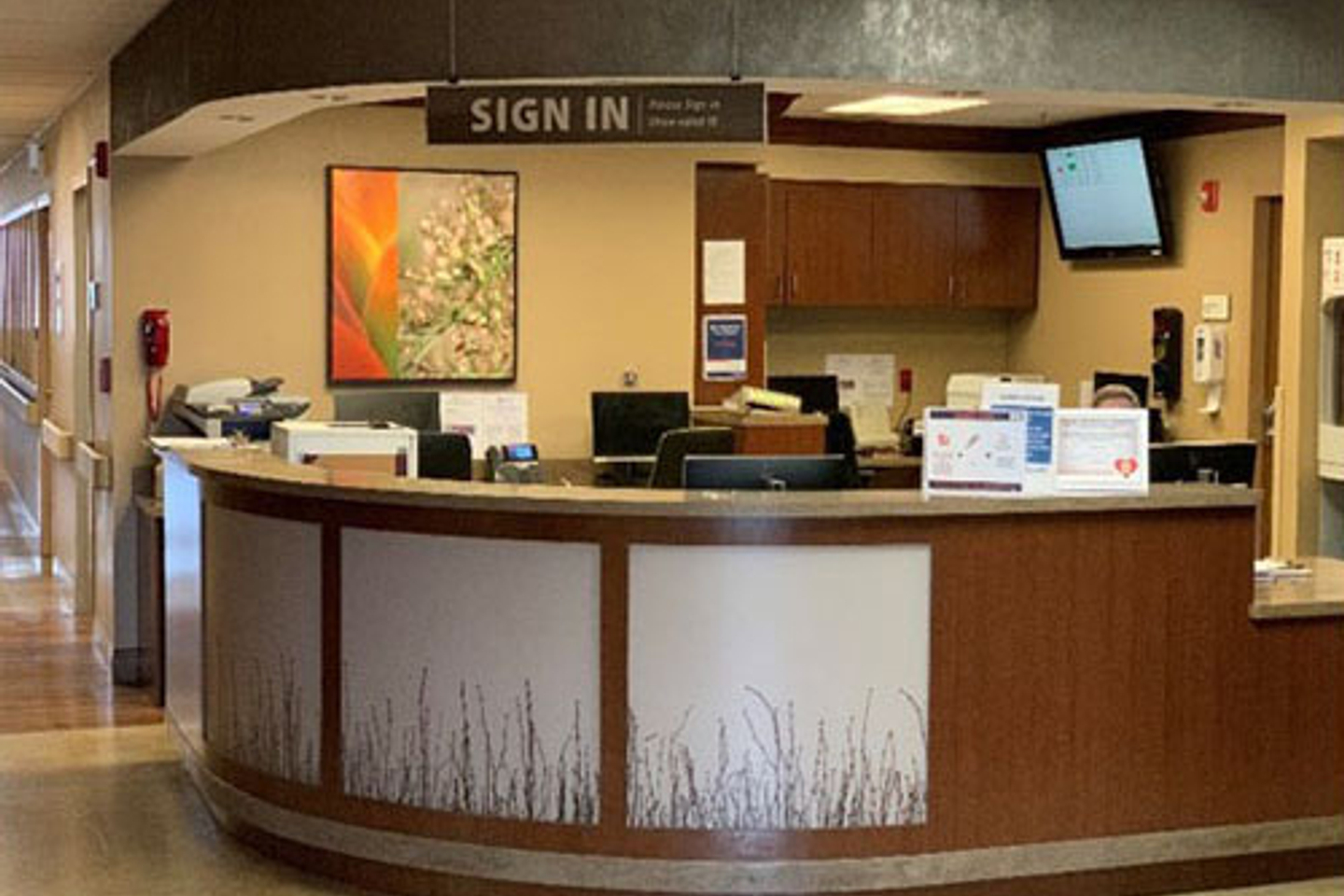 The front desk at TriStar Centennial Women's Hospital