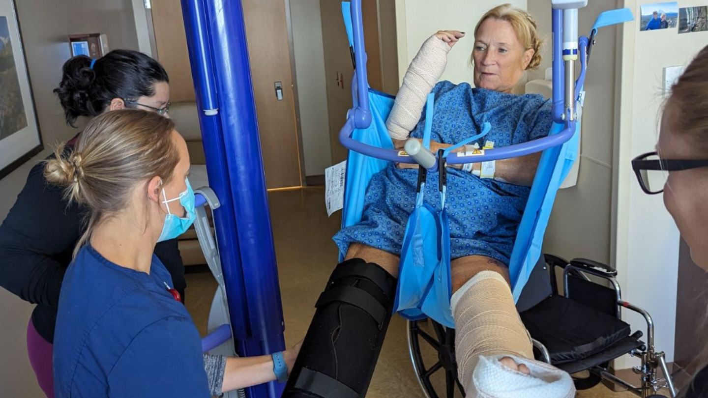 Meredith with her care team